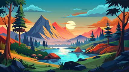 beautiful wild background vector illustration