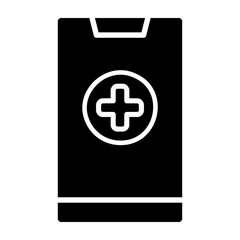 Fototapeta premium Mobile Clinic Glyph Icon