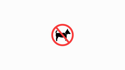 No dog allowed prohibition sign illustration background, no pets allowed, No dogs.