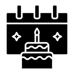 Birthday Glyph Icon