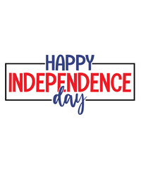 4th of july happy independence day typography clip art design on plain white transparent isolated background for card, shirt, hoodie, sweatshirt, apparel, tag, mug, icon, poster or badge