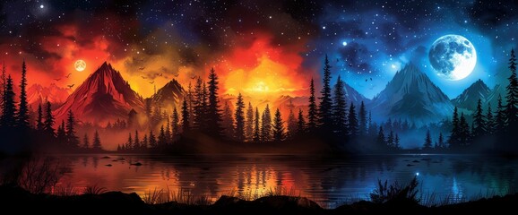 A Colorful Collage Showcased Campfire-Themed Illustrations And Art, Reflecting Creativity And Inspiration