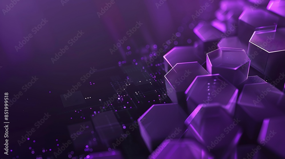Fototapete abstract geometric background with isometric digital blocks. blockchain concept and modern technolog