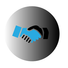 Handshake icon. Simple illustration of handshake icon for web design