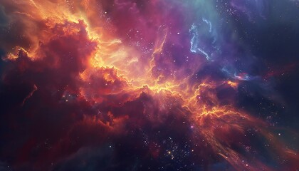 Naklejka premium An image of an extremely detailed abstract nebula background