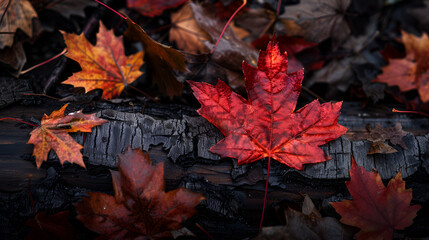 real Maple leaf of�Canadian flag