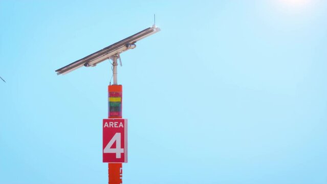 Solar panel on beach