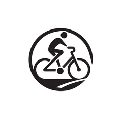 Obraz premium illustration of a bicycle vector logo icon silhouette