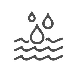 Water related icon outline and linear vector.

