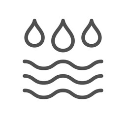 Water related icon outline and linear vector.
