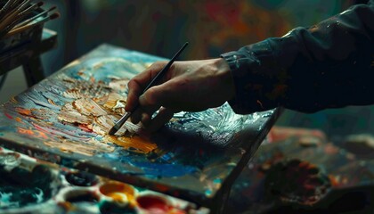 Obraz premium The imaginative journey of an artist’s creation