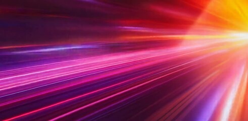 Colorful abstract light streaks in motion with lens flare