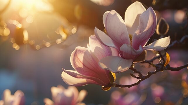 Fototapeta Close up image of magnolia