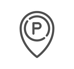Parking related icon outline and linear vector.
