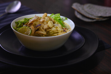Mexican Green Pozole. Chicken and Maize Stew. Mexican Cuisine