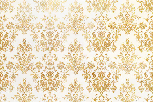 pattern oro stile royal e regency su sfondo bianco