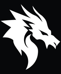 Flying Dragon Silhouette Vector