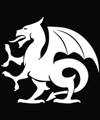 Flying Dragon Silhouette