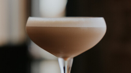 Close Up of an Espreso Martini