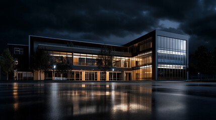 Fototapeta premium Modern Building at Night