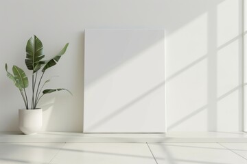 A Blank Canvas Awaits Inspiration in a Sunlit Room