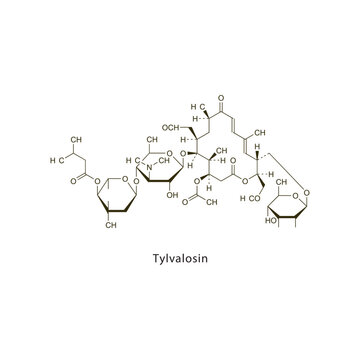 Physostigmine&nbsp; flat skeletal molecular structure Acetylcholinesterase inhibitor drug used in Glaucoma treatment. Vector illustration scientific diagram.
