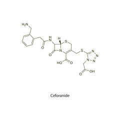 Fototapeta premium Leukotriene B4 skeletal structure diagram.Leukotriene compound molecule scientific illustration on green background.