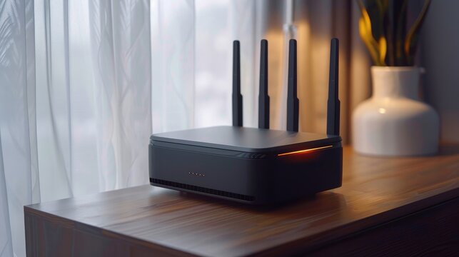 Secure Wi Fi 6 router for home or office with dual band encryption firewall