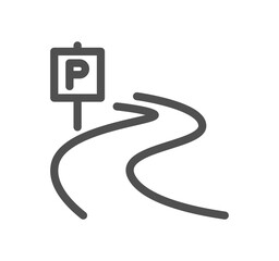 Parking related icon outline and linear vector.
