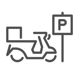 Parking related icon outline and linear vector.
