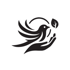 Bird Logo Icon Silhouette Vector art Illustration