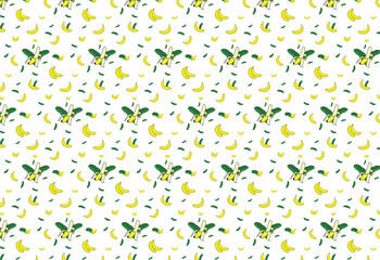 banana pattern background for fabric prints, paper prints, poster designs, screens, wrapping paper, banner backgrounds, etc