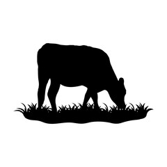 animals in the grass logo design vector