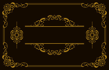 Invitation card border ornament