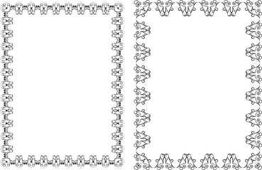 vector frames black on a white background