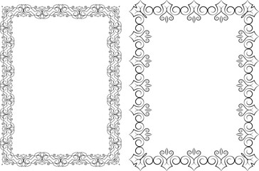 vector frames black on a white background