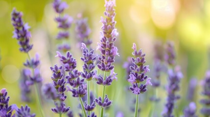 Naklejka premium Close up of lavender blooms