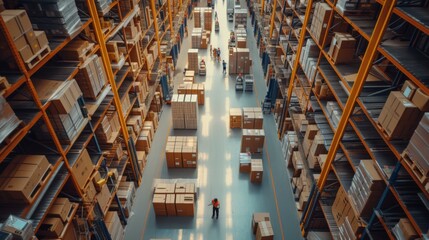 Huge space of a modern logistics center