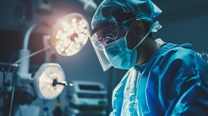 An interventional cardiologist performs a delicate operation