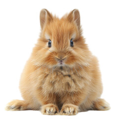 Obraz premium Brown rabbit on White Background