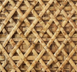 Close-up of a woven bamboo texture, showcasing an intricate and detailed pattern ideal for backgrounds or design elements.