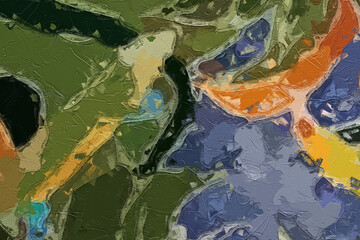 Oil paintings and various flowers, roses, peonies, birds, and chrysanthemums are beautiful