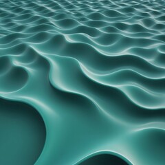 Obraz premium Jade Ripples in Teal Abstract 3D Wave Design