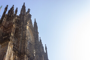 Hohe Domkirche St. Petrus (Cologne Cathedral) bathing in holy light in Cologne, Germany