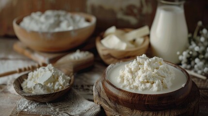 Fototapeta premium Dairy Product made from curdled milk