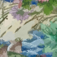 Oil paintings and various flowers, roses, peonies, goldfish, chrysanthemums, and birds are beautiful