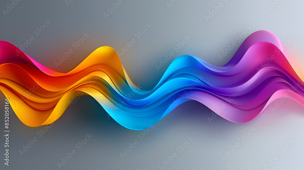 Fototapete Colorful abstract design element in vector format with shadow