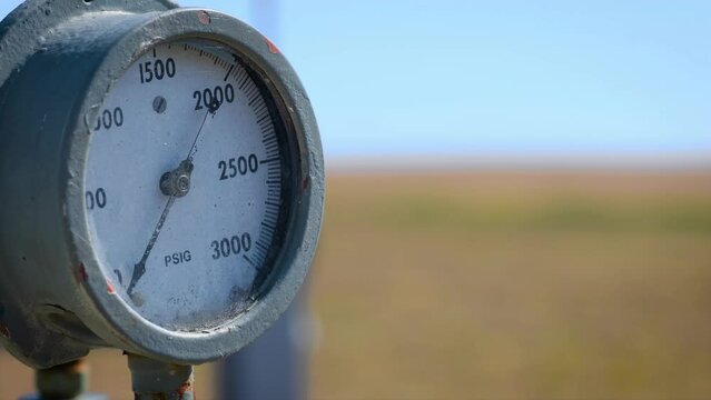 Pressure gauge in farm field