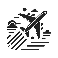airplanes vector icon on white background, airplane vector Illustration