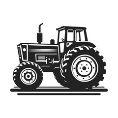 Farming tractor icon logo. Agriculture and farmer concept. Isolated vector illustration